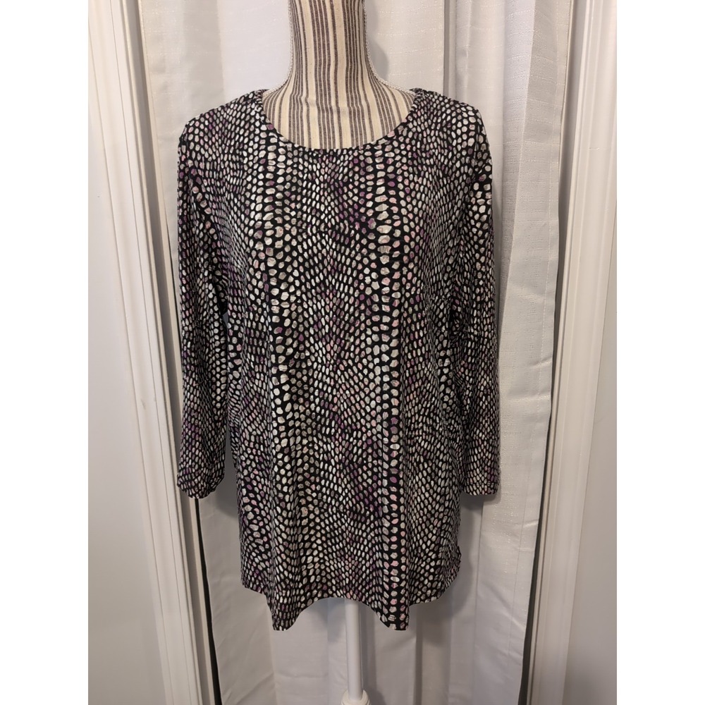 Cathy Women's Size‎ XL Geometric 3/4 Sleeve Blouse